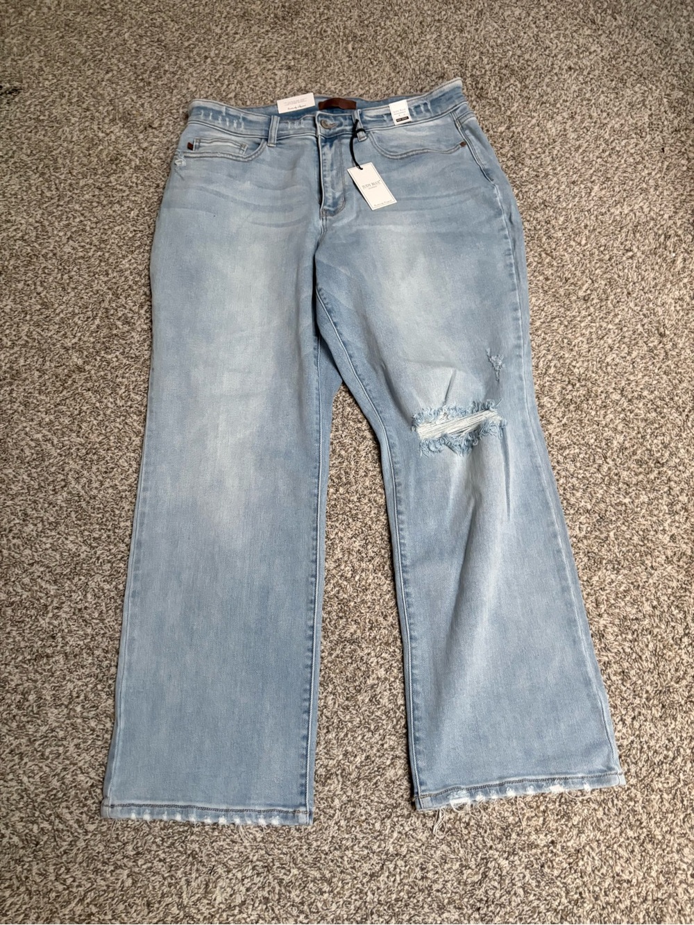 Judy blue high waist distressed light wash jeans 18w